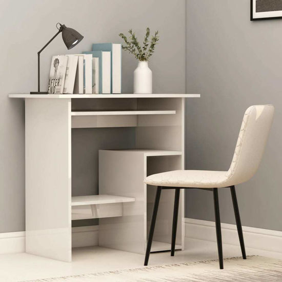 Picture of High Gloss Home Office Desk 32" - White