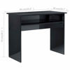 Picture of Contemporary Home Desk High Gloss 35" - Black