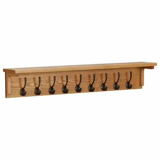Picture of Wooden Wall-Mounted Coat Rack 35"