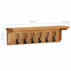 Picture of Wooden Wall-Mounted Coat Rack 24"