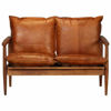 Picture of Living Room Leather Sofa 46" - Brown