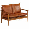 Picture of Living Room Leather Sofa 46" - Brown