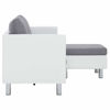 Picture of Living Room 2Tone Faux Leather Sofa 74" - White with L Gray