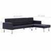 Picture of Living Room L-Shaped Bed 86" - Black