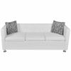 Picture of Faux Leather 3-Seater Sofa Set with Chair 67" - White