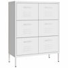 Picture of Steel Office Storage Cabinet with Drawers 31" - White