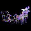 Picture of 4' Christmas Decor Acrylic Reindeers & Sleigh - Multi-Color