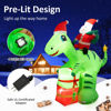 Picture of 8' Inflatable Christmas Dinosaur with Santa Claus