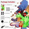 Picture of 8' Inflatable Christmas Dinosaur with Santa Claus