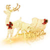 Picture of 6' Christmas Decor Reindeer and Sleigh with Lights
