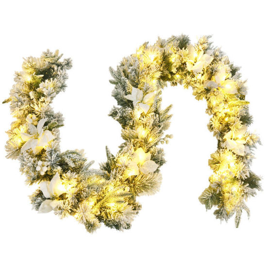 Picture of 9' Christmas Garland with Lights