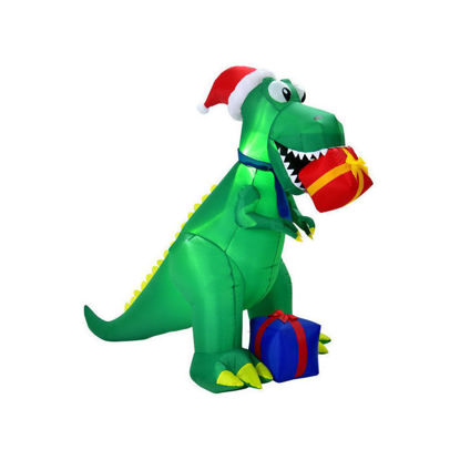 Picture of 6' Christmas Decor Inflatable Dinosaur