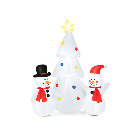 Picture of 6' Inflatable Christmas Snowmen and Christmas Tree