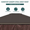 Picture of Outdoor 10'x12' Gazebo with Hardtop Roof - Brown