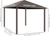 Picture of Outdoor 10'x12' Gazebo with Hardtop Roof - Brown